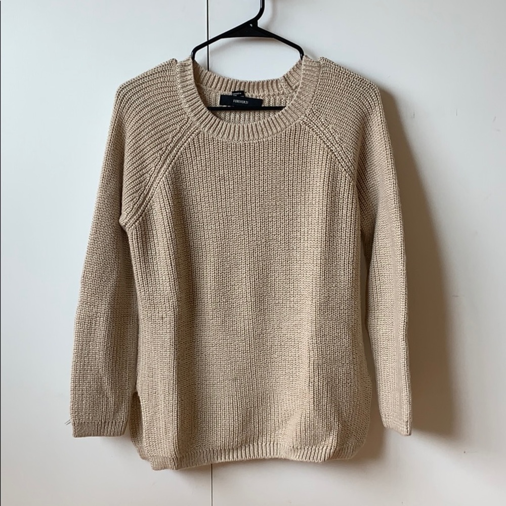 Forever 21 Cream knit sweater